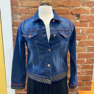 Denim jacket with detailed stitching
